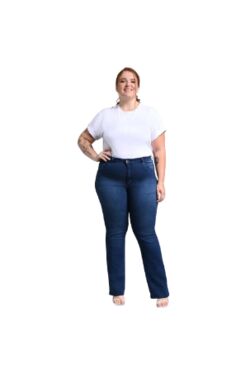 Calça Jeans Feminina Plus Size Reta Shyros com Elastano 48 ao 56