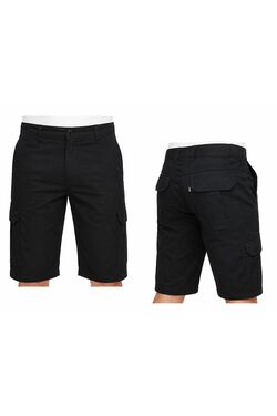 Bermuda Masculina Cargo Sarja Preto Plus Size R Sete – Conforto e Resistência