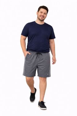 Bermuda Masculina Tactel Praia Plus Size Cinza – Stilo Port