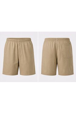 Bermuda Plus Size Masculina Stilo Port em Linho com Viscose Caqui – Elástico e Cordão - 54858